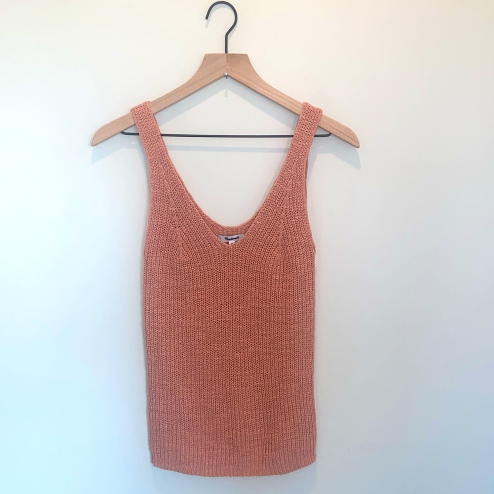 Madewell Rose Pink Knit Sleeveless Top